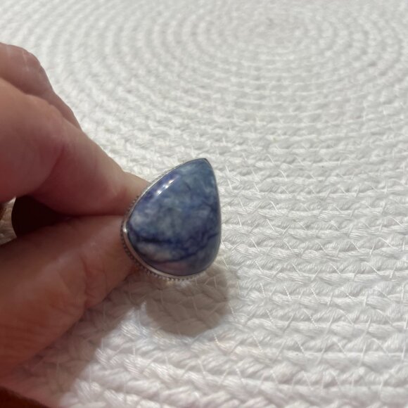 Gorgeous PURPLE FOSSIL CORAL Handmade Sterling 925 Pendant/Cord #736D - Picture 2 of 3